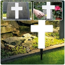 NUOLUX 1Pack Solar Crosses For Graveyards And Gardens With And Solar Panel 22.4x9.8x3.1in