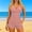 A817 Pink, variant on Tankini Sets for Women Padded Cross Front V Neck Top with High Waisted Boyshorts Two Piece Swimsuits Slimming Tummy Control Bathing Suits Beachwear