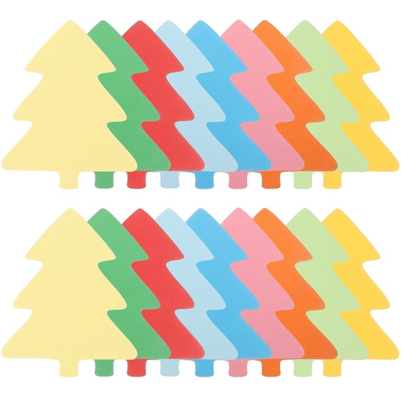 FOMIYES 72pcs Christmas Hand Cut Paper Cutouts Decorative Classroom Tree Wall Decorations