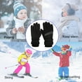 thumbnail image 7 of COMVALUE Women Ski Gloves Winter Waterproof Touchscreen Hand Warming Sports Gloves (Black, 6-11Years), 7 of 7
