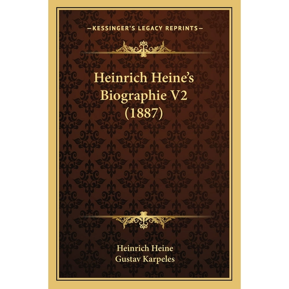 Heinrich Heine's Biographie V2 (1887) - Walmart.com - Walmart.com