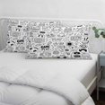 thumbnail image 4 of Video Game Body Pillow Cover, Pillowcase Protectors with Zipper, Breathable Decorative Throw Pillow Case Cover, Black White Game Controller Monochrome Pillow Shams for Couch Sofa 24x36Inch, 4 of 8