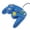Blue, variant on The Perfect Part Gamecube Controller - Wired Gamecube Controller Switch, Wii U Controller with Single Vibration Motor & Shoulder Buttons, Gamecube Switch Controller for Nintendo Gamecube Games