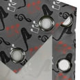 thumbnail image 3 of Ambesonne Jazz Music Grommet Curtain Single Panel, Notes Clef Saxophone, 50"x60", Grey Black Red, 3 of 5