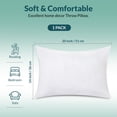 thumbnail image 3 of ROYALE LINENS 14 x 20 Pillow Insert - Down Alternative Throw Pillows Insert - Rectangle Pillow Pack of 1 White - Bed & Couch Pillows - Inner Cushion for Bed, Cushion for Living Room - Shams Stuffer, 3 of 10