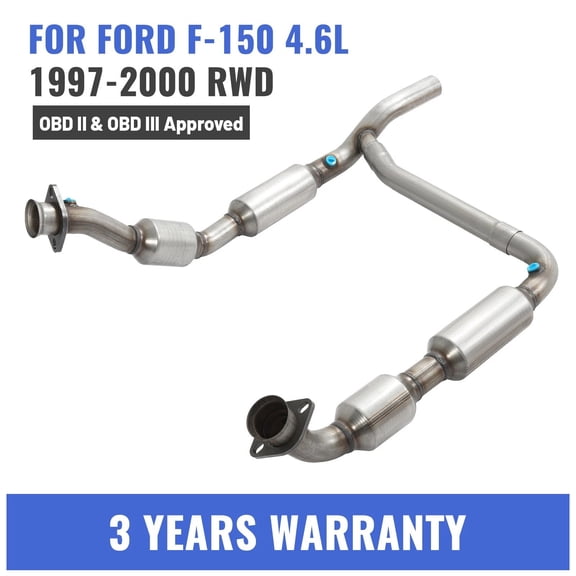 For Ford F150 F-150 4.6L 1997-2000 RWD Y Pipe LH & RH Catalytic Converter Set