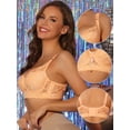 thumbnail image 3 of Unique Bargains Women's Breathable Bras Underwired Adjustable Straps Bralette Beige C 42, 3 of 6