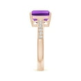 thumbnail image 3 of ANGARA Natural 2.2 Ct. Amethyst with Diamond Classic Ring in 14K Rose Gold for Women (Ring Size: 12), 3 of 9