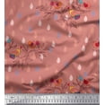 thumbnail image 1 of Soimoi Poly Crepe Fabric Feather,Branch & Bird Kids Decor Fabric Printed Yard 52 Inch Wide, 1 of 3