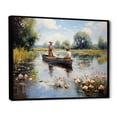 thumbnail image 2 of Designart "The Pond at Montgeron Impressionist Beauty" Landscapes Floater Framed Canvas Wall Art, 2 of 7
