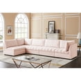 thumbnail image 4 of Meridian Furniture Jacob Pink Velvet Modular Sectional, 4 of 11