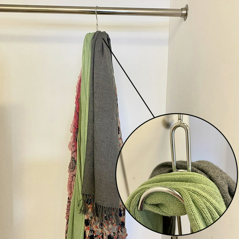  Evelots 2 Pack Hanging Purse/Handbag Organizer-Over The Closet  Rod-Vertical Space Saving Accessory Storage, 12 Hooks Total-Chrome : Home &  Kitchen