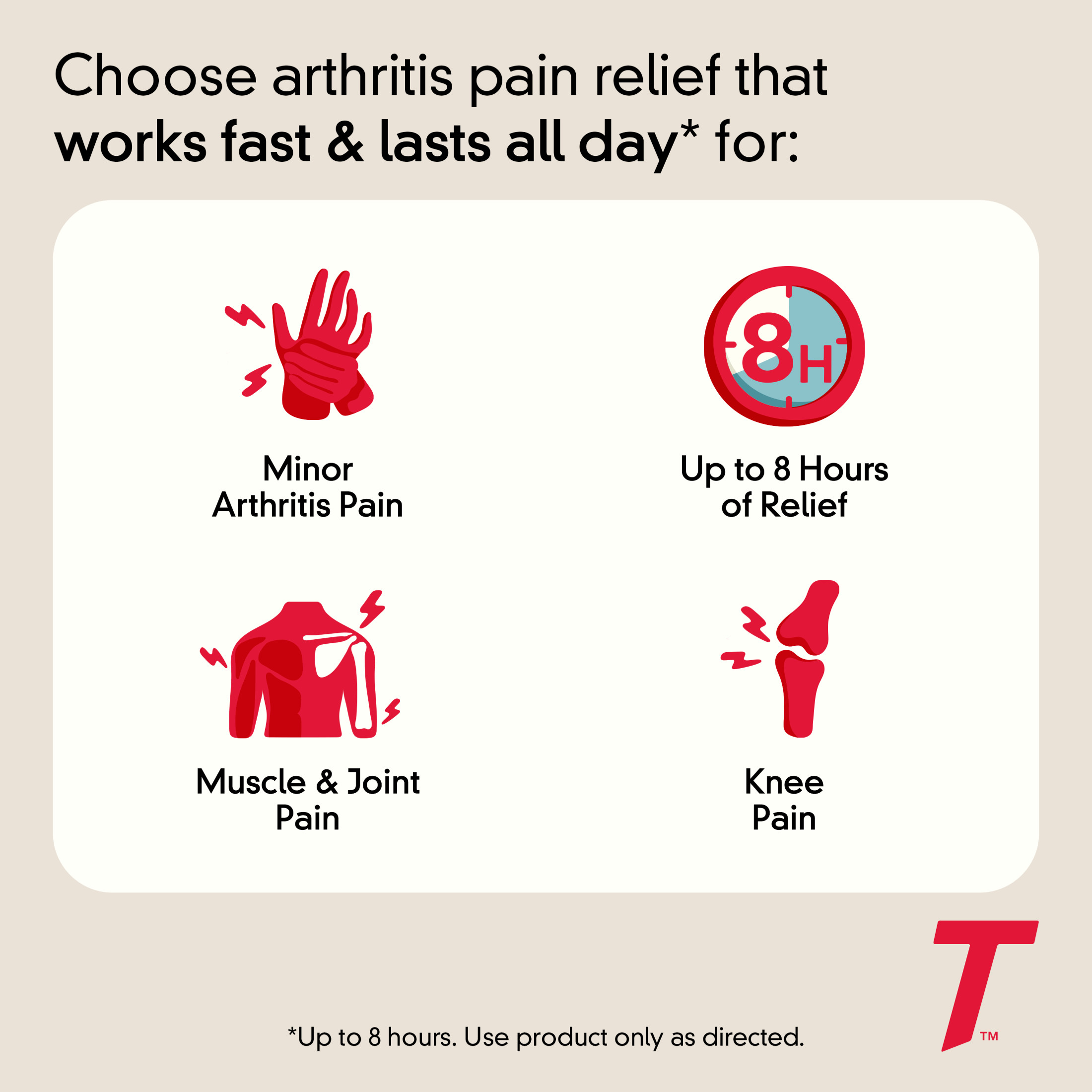 Tylenol 8 Hour Arthritis & Joint Pain Acetaminophen Caplets, 225 Count - image 4 of 12