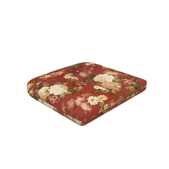 Covers & All Sunbrella Dining Chair Cushion, High-Density Foam Outdoor Chair Cushions, Water Resistant & UV & Fade Resistant for Furniture and Patio Chair Cushions (Lakeview Merlot, 19.5 x 21.5 x 3)