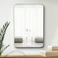 thumbnail image 7 of Aluminum Alloy Wall Mount Rectangular Deep Mirror Hanging Mirror Wall Mirror Rounded Corner Silver 32"x22", 7 of 7