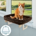 thumbnail image 3 of PETMAKER Cat Bed for Window Sill - Cat Window Perch with Bolster (Brown), 3 of 6