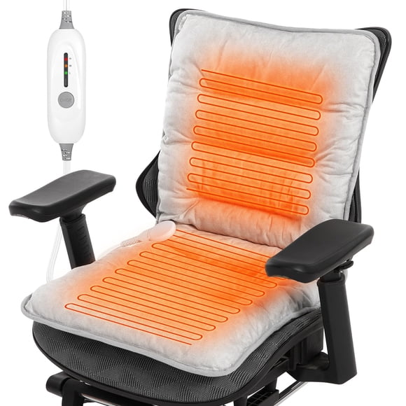 Cojín de asiento con calefacción FAYKONCEN para silla de oficina gris