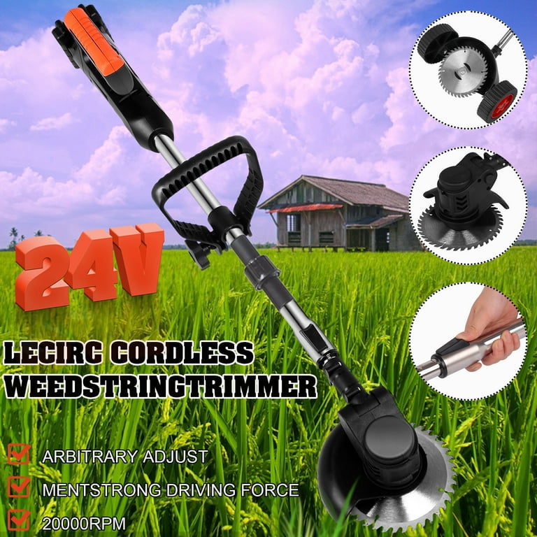 Cordless Weed Eater Grass Trimmer Foldable Weed Eater with Wheels