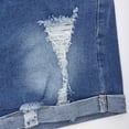 thumbnail image 3 of Alllist Solid Ladies Shorts Blue Short Mid Jean Skorts for Woman, 3 of 7