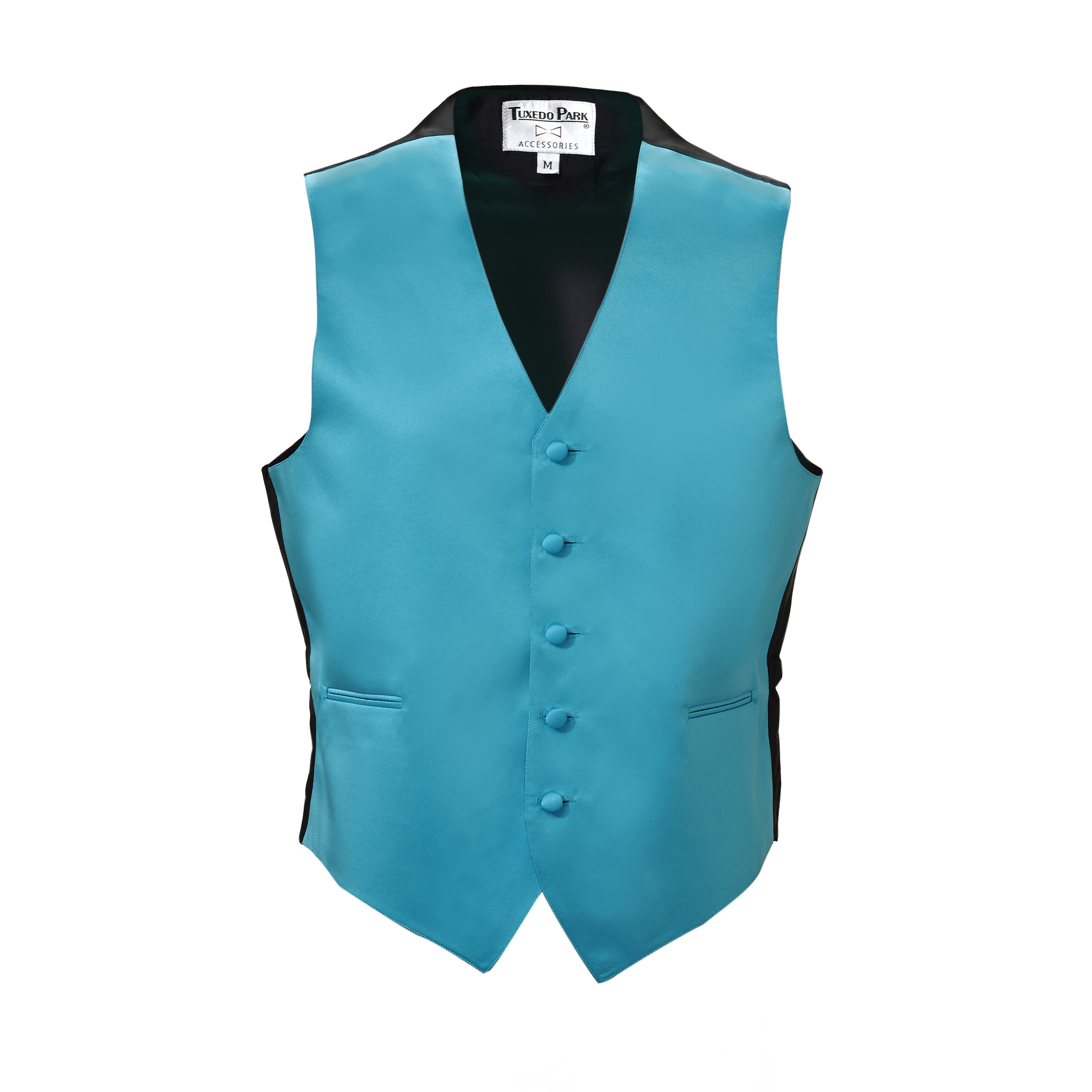 Turquoise Satin Fullback Vest - Walmart.com