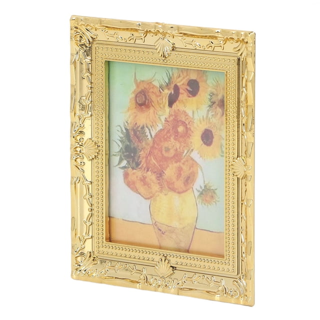Pintura al óleo para casa de muñecas, 1:12 Miniaturas Pintura artística Casa de muñecas Pintura al óleo Miniaturas Pintura artística fiel a su promesa