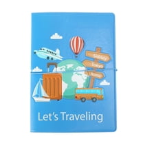 Unique Bargains 1 Pc Passport Holder Durable Travel Style Document Holder for Travel Blue