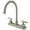 Brushed Nickel, variant on Kingston Brass KS8791CQLLS Claremont Centerset Kitchen Faucet, Polished Chrome