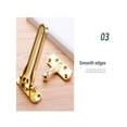 thumbnail image 5 of Door Reinforcement Lock, 1 Pack, Inward Swinging Inside Doors Flip Lock Home Reinforcement Lock for Swing-in Doors, Front Door, Hotel Door, Thicken Solid Aluminium Alloy, 5 of 6