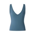 thumbnail image 6 of Biekopu New Women Solid Color Tank Tops Sexy V-Neck Sleeveless Backless Vests Summer Slim Fit Seamless Tops Streetwear, 6 of 8