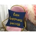 thumbnail image 4 of Set of 4 Throw Pillow Covers Happy Happiness Quotes Wording Inspirational Pillow Cases Polyester Linen Farmhouse Colorful Decor Pillow Covers with Saying Housewarming Gifts, 4 of 6