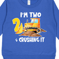 thumbnail image 3 of Inktastic I'm 2 and Crushing It Construction 2nd Birthday Toddler Sweatshirt, 3 of 4