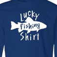 thumbnail image 4 of Inktastic Lucky Fishing Shirt- Fish Long Sleeve Youth T-Shirt, 4 of 5