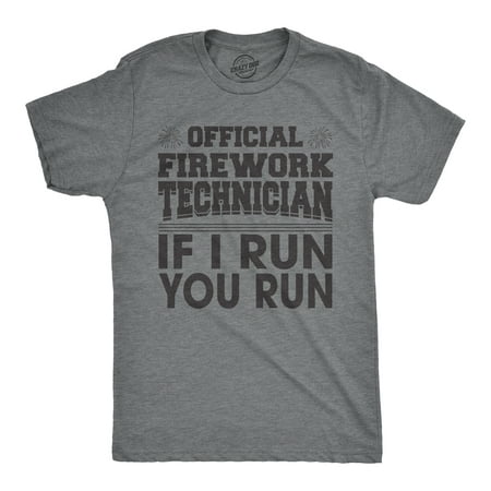 Mens Official Firework Technician Tshirt Funny Fourth Of July Tee For