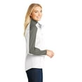 thumbnail image 3 of Port Authority Ladies Active Colorblock Soft Shell Jacket-XS (White/ Rogue Grey), 3 of 6