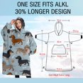 thumbnail image 4 of Oversized Wearable Blanket Hoodie,Cute Dachshund and Dog Footprint Sherpa Blanket Hoodie with Super Pockets,Super Warm Fuzzy Pullover for Women & Men, 4 of 6