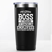 Boss Gifts.I Am A Proud Boss 20oz Tumbler.Boss Day,Coworker,Work,Office Gifts for Men Women Friend.Appreciation, Retirement Birthday Christmas for Coworker Colleague Boss.(Black)
