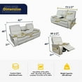 thumbnail image 3 of Pemberly Row 3-Piece Modern Leather Recliner Sofa Set in White, 3 of 6