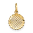 thumbnail image 4 of 14K Yellow Gold, White Rhodium Polished Finish Mini Filigree Mesh Sunflower Design Pendant, 4 of 4