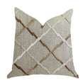 thumbnail image 1 of Almohada Plutus de lujo Urban Square marrón y Beige Doble cara 24 x 24, 1 of 2