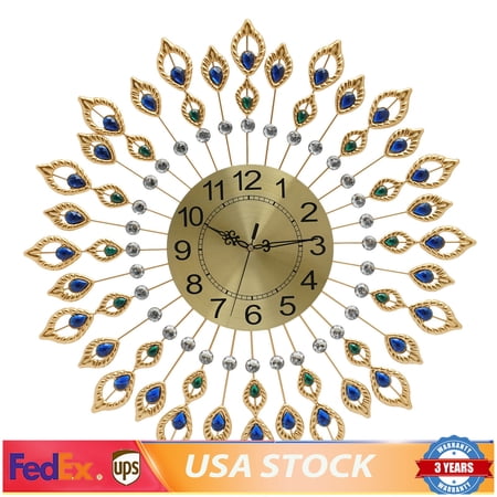 SENDERPICK 26 . 4 '' Modern Gold Large Wall Clock, Modern Metal Big Clocks, Decorative Wall Clocks