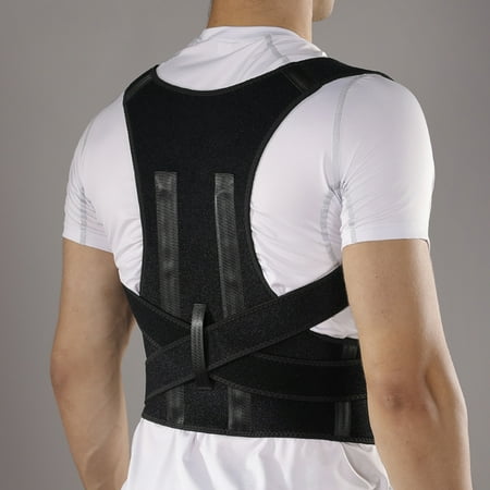 Ladies and gentlemen black, medium back support posture compressor
