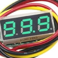 thumbnail image 2 of Probador voltaje digital 3 cables 0-100 V Mini voltímetro 0 28 pulgadas () Verde, 2 of 4