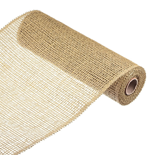 Unique Bargains PP Burlap Mesh 10' x 5 Yards Decorative Wrapping Ribbon, Beige 1 Roll