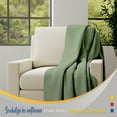 thumbnail image 3 of Color Sense 100% Cotton Waffle Weave Throw Blanket- Lightweight, Soft and Warm for Couch, Sofa and Bed- King (90"X108") Sage, 3 of 7