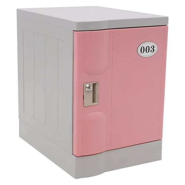 Armoire de Rangement Verrouillable avec Clé Grande Capacité de Rangement Rose, Facile à Utiliser