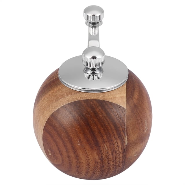 Pepper Grinder Decorative Wooden Manual Pepper Mill Round Ball Shaped Kitchen Salt Grinder