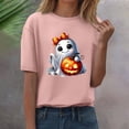 thumbnail image 1 of YLHFASHION T-shirt d'Halloween pour Femmes Manches Courtes Col Rond Imprimé Citrouille Décontracté Automne 2025 Liquidation T-shirt Manches Courtes pour Femmes, 1 of 4
