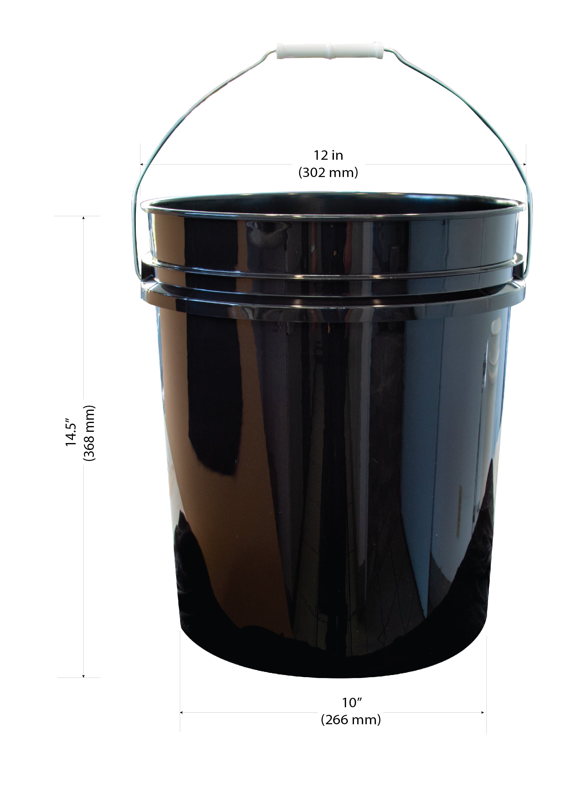 3.5 Gallon Bucket - Black, Hydroponic Buckets