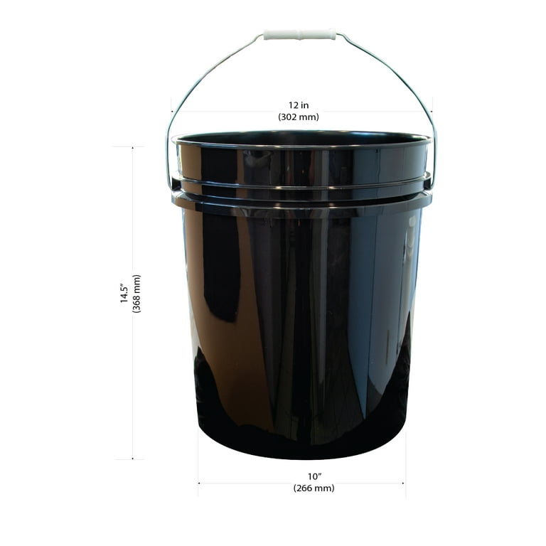 Argee 5 Gallon Black Bucket, 10-Pack Argee 5 Gallon Black Bucket, 10-Pack