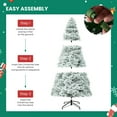 thumbnail image 2 of DRUOIX 9 ft Artificial Christmas Tree, Pre-lit Xmas Tree with 2000 Branch Tips & 600 Incandescent Lights, Hinged Spruce Tree Includes Stand, White, 2 of 7
